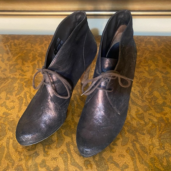 Paul Green Munchen bronze ankle shimmer leather boots size 9.5 - Picture 4 of 10